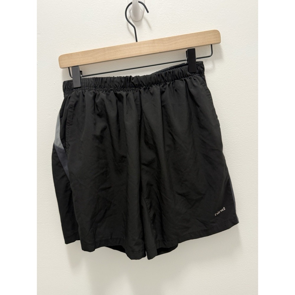 Hind Hydra Running Shorts Mens Small Black Lined Athletic Gym Training Zip